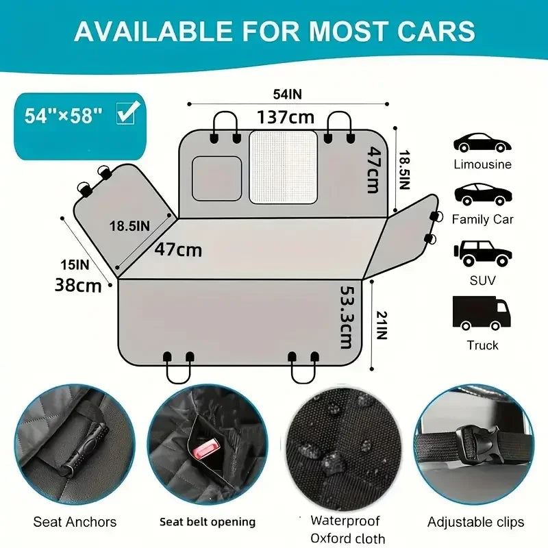 Oxford Cloth Car Pet Mat Car Rear Seat Anti-dirty